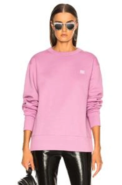 Shop Acne Studios Fairview Face Sweater In Purple