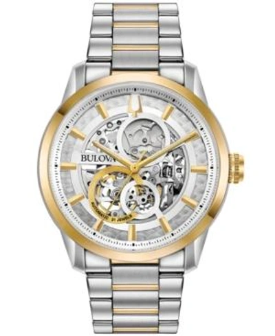 Shop Bulova Men's Automatic Sutton Two-tone Stainless Steel Bracelet Watch 43mm