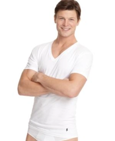 Polo Ralph Lauren Men's 3-pack V-neck Classic Undershirts In White