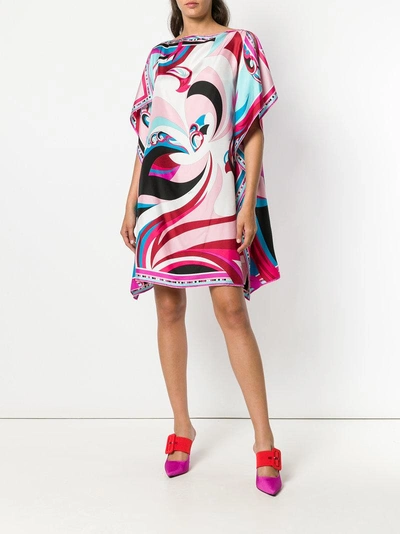 Shop Emilio Pucci Abstract Print Kaftan Dress - Multicolour