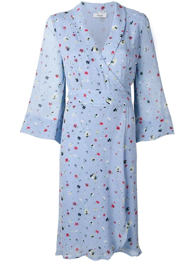 Ganni dainty hotsell georgette dress blue