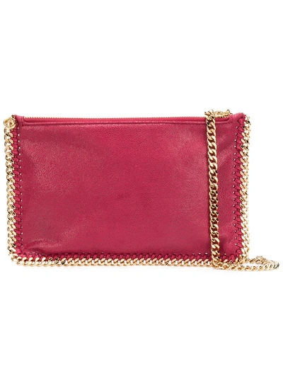 Shop Stella Mccartney Falabella Clutch Bag - Red