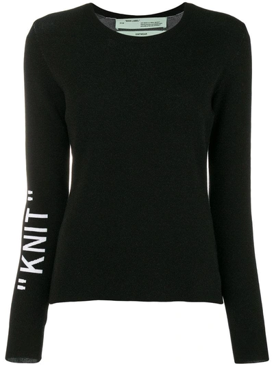 Shop Off-white Knit Print Sweater