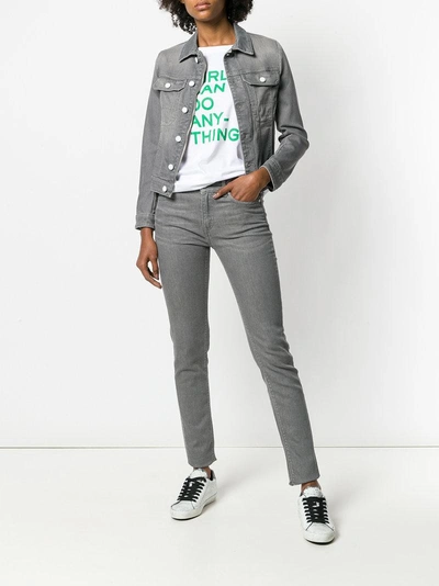 Shop Zadig & Voltaire Zadig&voltaire Kioky Denim Jacket - Grey