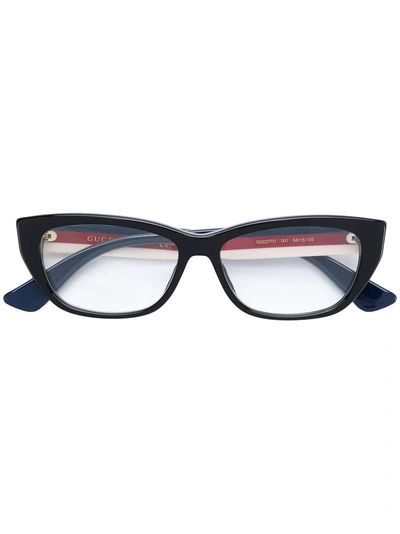 Shop Gucci Cat Eye Glasses In Black