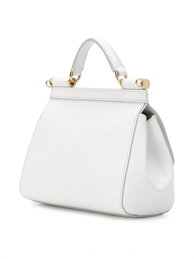 Shop Dolce & Gabbana Mini Sicily Bag - White