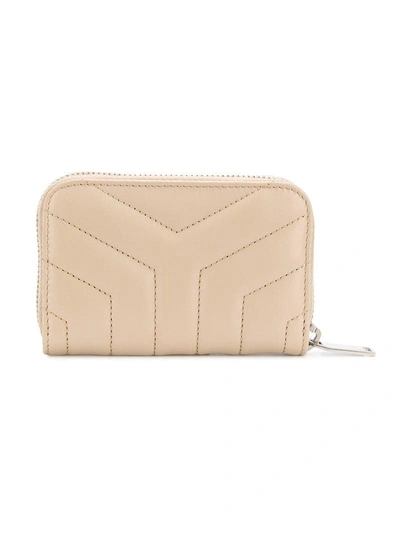 Shop Saint Laurent Monogram Purse - Neutrals