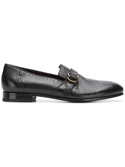 Shop Lidfort Perforated Loafers - Black