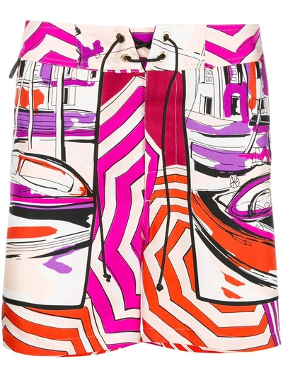 Shop Emilio Pucci Saint Tropez Print Shorts - Multicolour