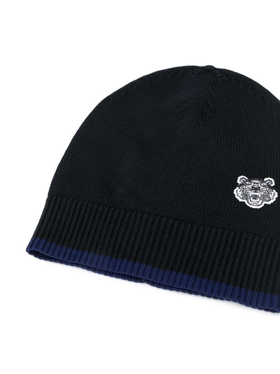 embroidered tiger beanie hat