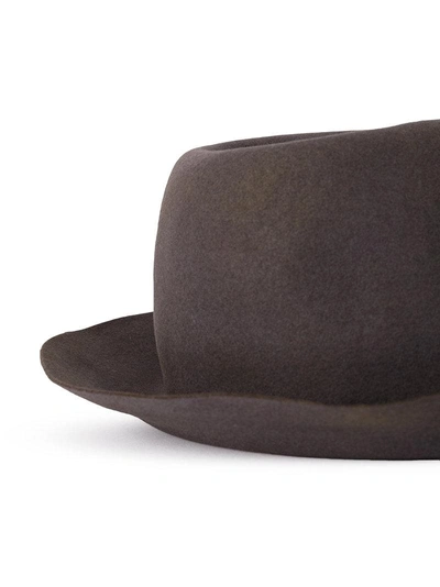 Shop Horisaki Classic Fedora Hat In Grey