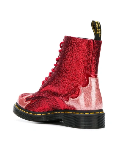 Shop Dr. Martens' 1460 Pascal Flame Boots In Red