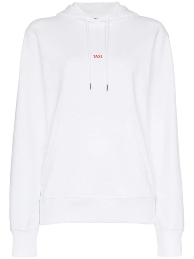 Shop Helmut Lang Taxi Hooded Sweatshirt - White