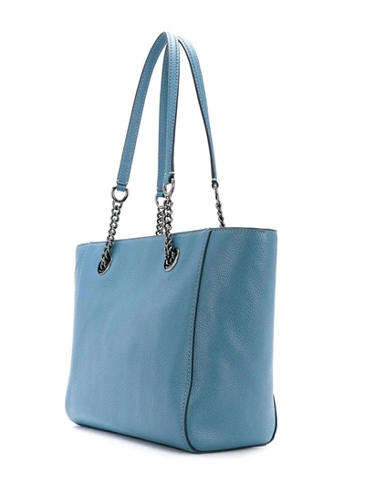 Shop Coach Turnlock Chain Tote 27 Bag - Blue