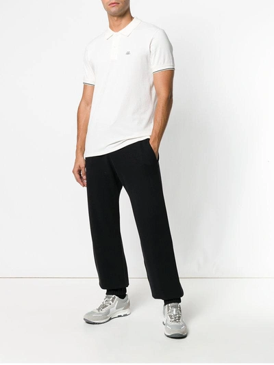 Shop C.p. Company Classic Polo Shirt In White