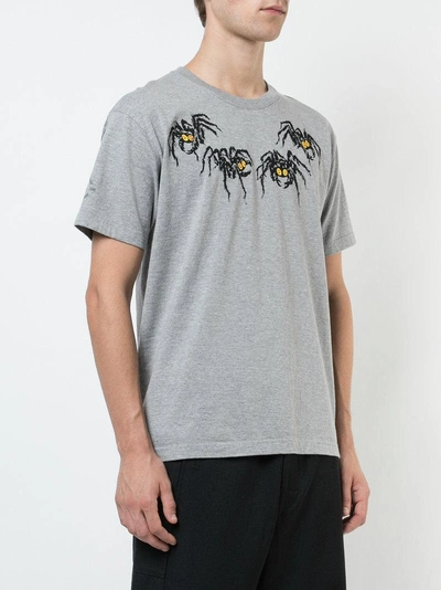 Shop Neighborhood Spider Print T-shirt In Grey