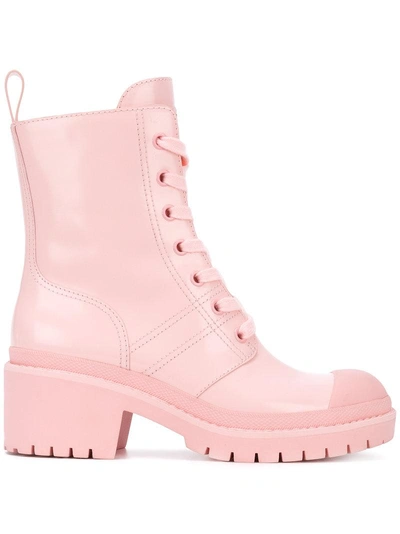 Shop Marc Jacobs Bristo Lace-up Combat Boots - Pink