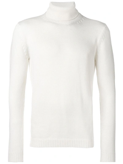 Shop Nuur Roll-neck Fitted Sweater - White