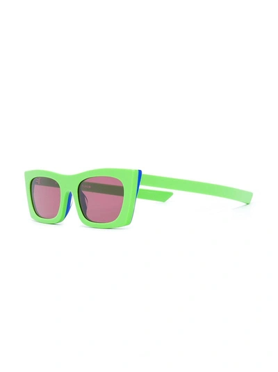 Shop Retrosuperfuture Fred Square Frame Sunglasses - Green