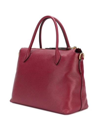 Shop Prada Paradigm Tote Bag - Red
