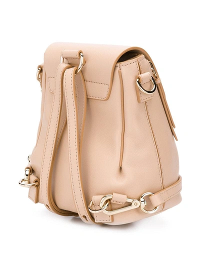 Shop Chloé Quilted Faye Backpack In Neutrals