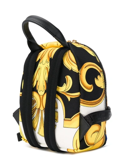Shop Versace Tiger Print Mini Backpack - Black