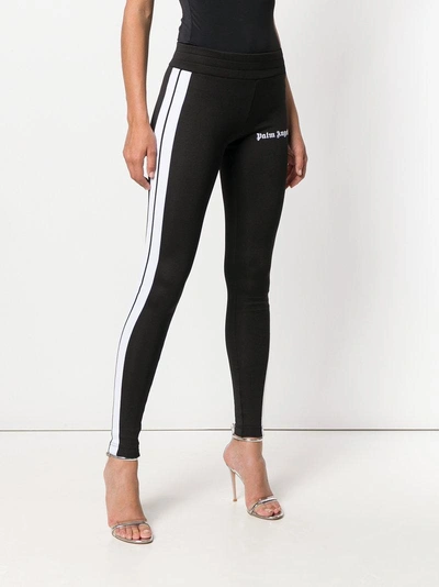Shop Palm Angels Skinny Fitted Track Trousers - Black