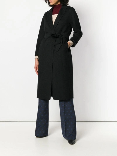 Shop Max Mara 's  Belted Trench Coat - Black