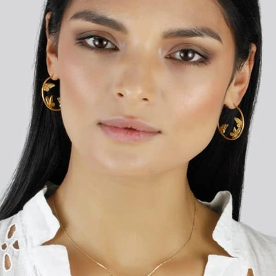 Lee Renee Butterfly Hoop Earrings - Silver