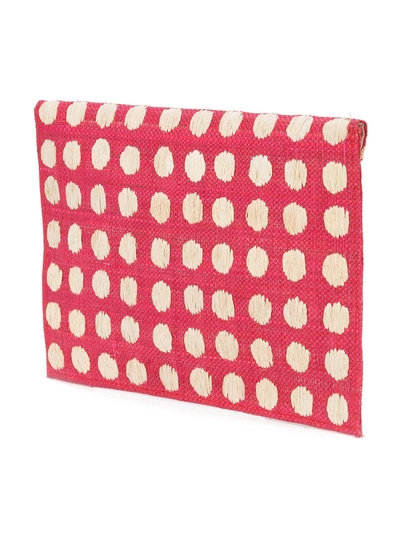 Shop Kayu Spot Print Clutch Bag - Red
