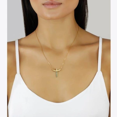 Lee Renee Banana Leaf Tourmaline Totem Necklace