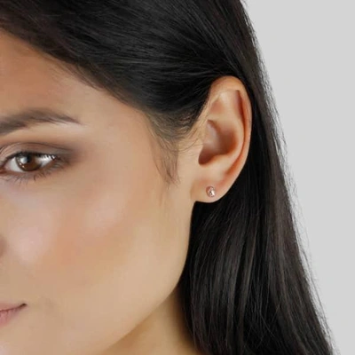 Lee Renee Ladybird Earring Single/wings Closed - Rose Gold