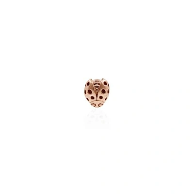 Lee Renee Ladybird Earring Single/wings Open - Rose Gold