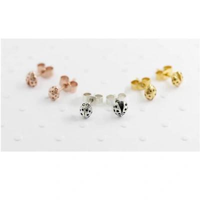 Lee Renee Ladybird Earring Single/wings Open - Rose Gold