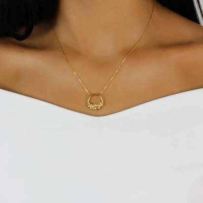 Lee Renee Rose Halo Necklace - Gold