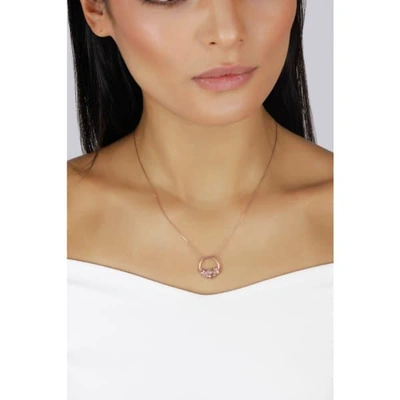Lee Renee Rose Halo Necklace - Rose Gold