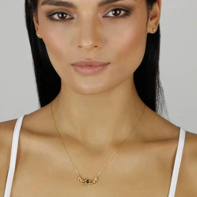 Lee Renee Seahorse Blue Topaz Necklace – Gold