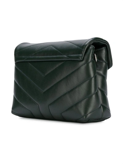 Shop Saint Laurent Loulou Shoulder Bag In Green