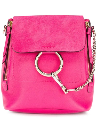 Shop Chloé Faye Small Backpack - Pink