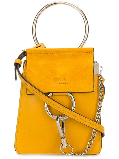 Shop Chloé Faye Bracelet Bag - Orange In Yellow & Orange