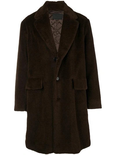 Shop Prada Single-breasted Coat - Brown
