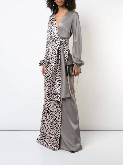 Shop Silvia Tcherassi Panelled Maxi Wrap Dress - Black