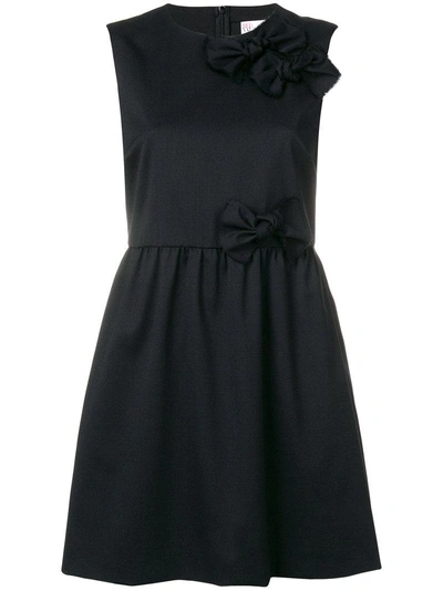 Shop Red Valentino Bow Detail Dress - Black