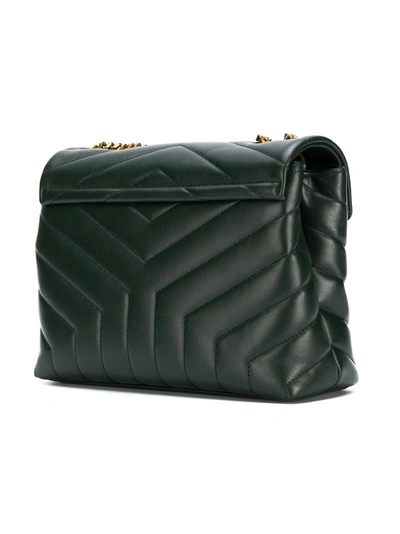 Shop Saint Laurent Loulou Shoulder Bag In Green