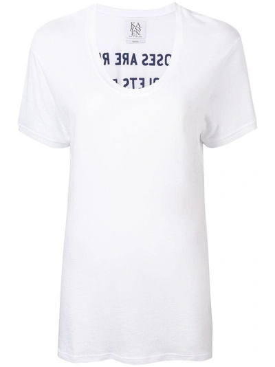 Shop Zoe Karssen Back Print T-shirt - White