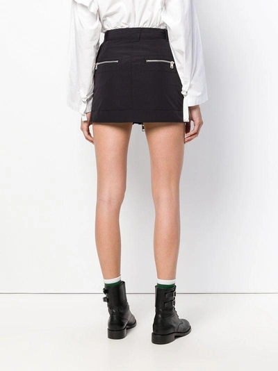 Shop Diesel Zip-detail Mini Skirt - Black