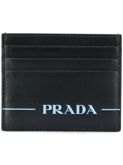 Shop Prada Branded Cardholder - Black