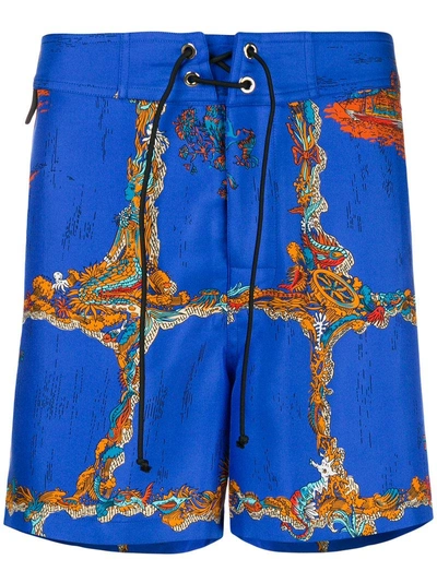 Shop Emilio Pucci Portofino Print Shorts - Blue