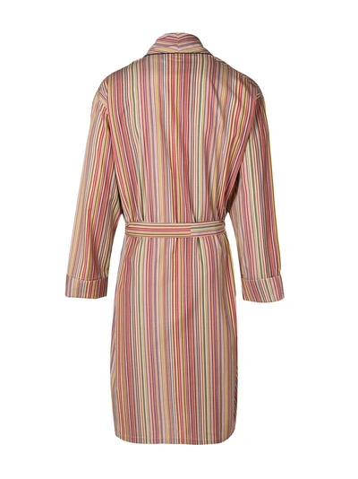 Shop Paul Smith Striped Robe In Red
