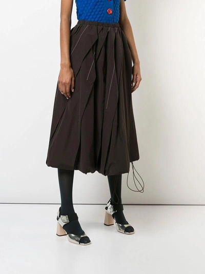 Shop Marni Flared Skirt - Brown